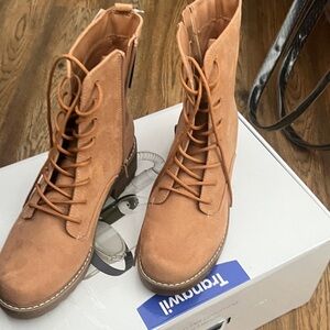 a new day Tan Lace-Up Boots